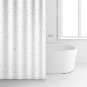Cortina de Baie Rayen, 100 Bumbac, Waterproof, 180 x 200 cm, Alb - Img 3