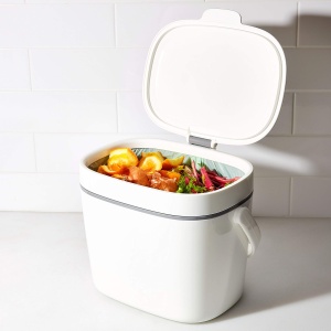 Cos de compost OXO Good Grips, 6.6 L, albgri, cu design anti-odori - Img 9