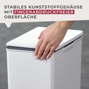 Cos de gunoi Fackelmann OSLO 20L, Alb Design modern, usor si robust - Img 5