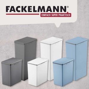 Cos de gunoi Fackelmann OSLO 20L, gri inchis, design modern, cu deschidere touch - Img 6