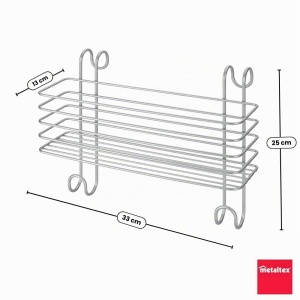 Cos pentru baie Metaltex 403801039, cu finisaj argintiu, rezistent la rugina - Img 2