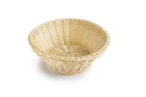 Cos rotund pentru paine IBILI Polyrattan 13 x 6 cm auriu design decorativ