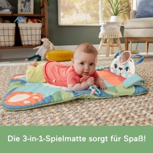 Covor de joaca 3-in-1 Fisher-Price Rolli-Roll Panda, 90 reciclabil, cu jucarie si oglinda - Img 5