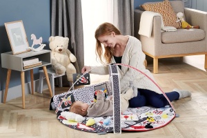 Covor de joaca Kinderkraft 4SMART, multi-zonal, cu accesorii si culori contrastante - Img 2