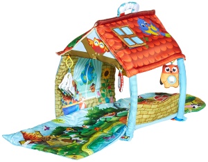 Covor de joaca Lionelo Agnes Plus 2in1, cu 2 arcade, design colorat, material moale - Img 4