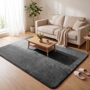 Covor VOUNOT 160x230 cm, rutschfeste, antiderapant, culoare antracit