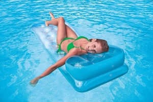 Covorase de moda cu 18 buzunare Intex 58890EU - Covorase de aer - Verde/Roz/Portocaliu - 188 x 71 cm - Culori asortate - Img 8