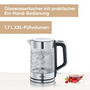 Cratita electrica Severin 1,7L, 2200W, inox si sticla - Img 2