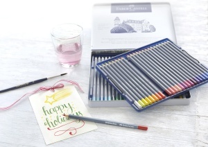 Creion colorat acquerel Faber-Castell Goldfaber, 48 culori, metalletui - Img 4