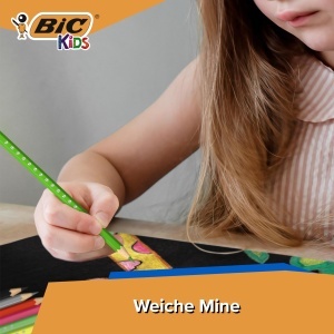 Creion colorat BIC Kids Smooth, 54 culori, din lemn responsabil - Img 4
