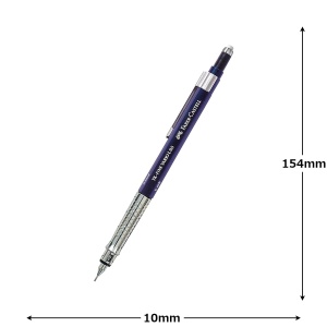 Creion mecanic Faber-Castell TK-Fine Vario L 0,5 mm Indigo, cu radiera - Img 3