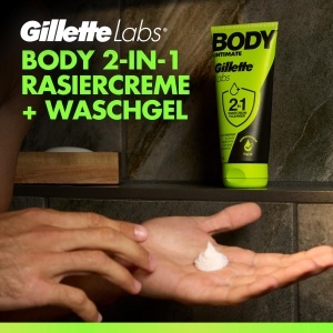 Crema de ras si curatare Gillette Labs Body Intimate 177ml, cu Aloe Vera si Mentol - Img 2