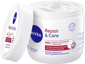 Crema hidratanta NIVEA Repair Care 400ml, pentru piele foarte uscata, cu Glicerina si Provitamina B5