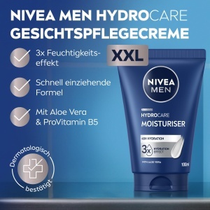 Crema hidratanta pentru barbati NIVEA MEN Hydrocare, 100 ml, cu Aloe Vera si Provitamina B5 - Img 2