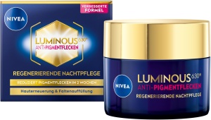Crema NIVEA LUMINOUS630 Anti Pigmentflecken, 50 ml, regenerare noapte, pentru toate tipurile de piele