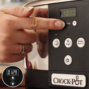 Crockpot, aragaz lent electronic | 5,7 l (5-6 persoane) | Programabil cu temporizator digital de 20 de ore | Otel inoxidabil [SCCPBPP605], argintiu - Img 3