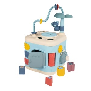 Cub de activitati Smoby Little - Motorikwurfel, 5 laturi, 13 activitati, 28,9x27,4x39,5 cm