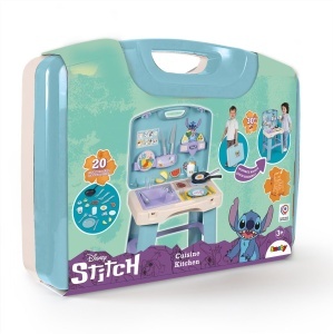 Cucina portabila pentru copii Smoby Stitch cu 20 accesorii, design colorat - Img 4