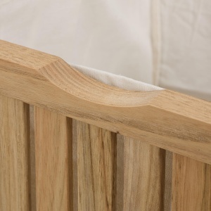 Cufar de rufe Relaxdays, 100 l, cu loc de sezut, lemnstofa, naturalcrem - Img 7