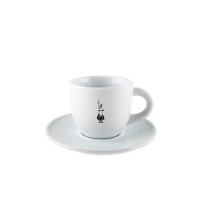 Cupa cafea Bialetti Mokka, portelan alb, design elegant