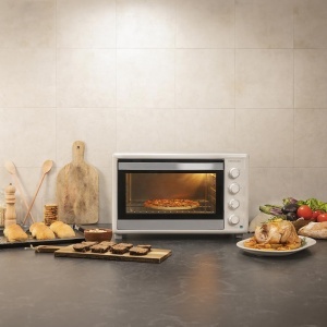 Cuptor cu convectie de masa Cecotec 60 litri BakeToast 6090 Gyro alb 2200 W Iluminat interior 12 functii Temperatura pana la 230degC Usa dubla din sti - Img 8