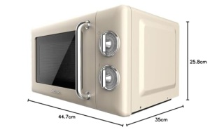 Cuptor cu microunde Cecotec ProClean 3010 20L 700W Retro Beige Timer 30 min - Img 3