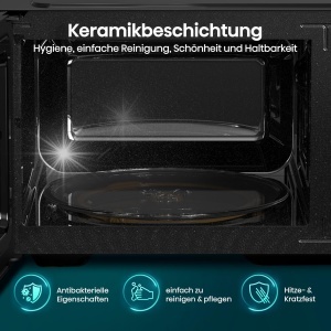 Cuptor cu microunde Hisense H25MOBS4HGI 25L 900W Negru InverterTech - Img 7