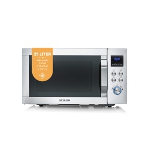 Cuptor cu microunde multifunctional SEVERIN Crispy Wave MW 7982 4-in-1 25L ArgintiuInox