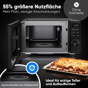Cuptor cu microunde ProfiCook PC MWG 1278 20L Negru Grill 1150W - Img 3