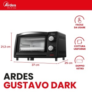 Cuptor electric ARDES AR6211B, 10L, 800W, cu termostat si timer - Img 2