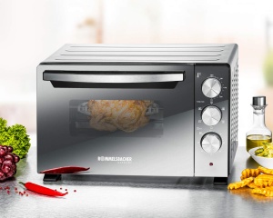 Cuptor electric compact Rommelsbacher BGS 1400 22L 6 functii de incalzire argintiu - Img 2