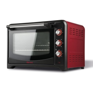 Cuptor electric Girmi FE6000, 2000 W, otel inoxidabil, rosu