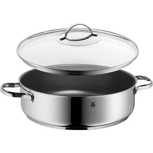 Cuptor olandez WMF 28cm inductie, caserola cu capac 5l, acoperit cu otel inoxidabil Cromargan, se poate folosi pentru cuptor, margine inalta - Img 6