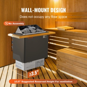 Cuptor sauna VEVOR SCA-60BW, 6 kW, pentru spatii de 5-9 m, control digital - Img 6
