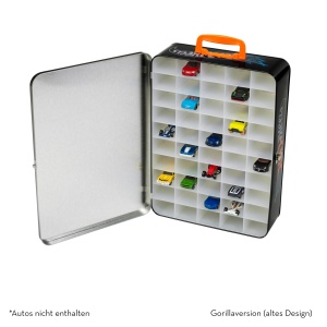 Cutie de colectie Hot Wheels Theo Klein 2881, metal, capacitate 50 masini, editie aniversara - Img 3