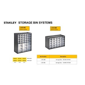Cutie de depozitare cu 39 de sertare STANLEY 1-93-981, 36.5 x 15.5 x 41 cm - Img 5