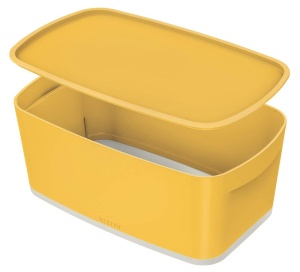 Cutie de depozitare Leitz MyBox 52670019, galben cald, cu capac si tavita - Img 3