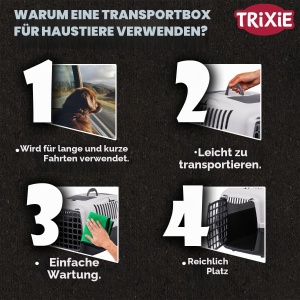 Cutie de transport pentru caini TRIXIE Capri 3 S, 40 x 38 x 61 cm, gri, pana la 12 kg - Img 4