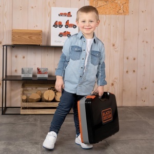 Cutie de unelte pentru copii Smoby BlackDecker Bricolo Smart, 43x35x76 cm, 30 accesorii - Img 7