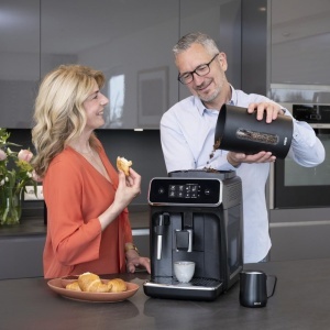 Cutie depozitare cafea Xavax 1300 g boabe 1500 g cafea macinata negru mat - Img 5