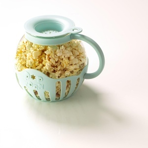 Cutie pentru Popcorn JOCCA, 2,2 l, din sticla, cu gratar din silicon, albastra - Img 7