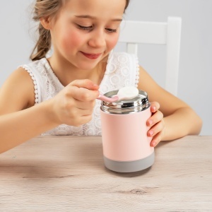 Cutie Termica Reer ColourDesign 300 ml din Otel Inoxidabil, Roz - Img 3