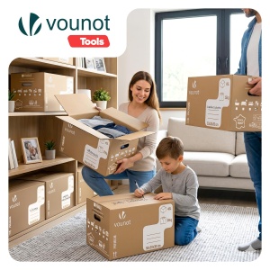 Cutii de Mutare VOUNOT 20 buc, FSC, 45L, 25 kg, 50x30x30 cm - Img 2