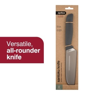 Cutit bucatarie Zyliss Santoku, lama inox 15 cm, maner ergonomic sustenabil - Img 4