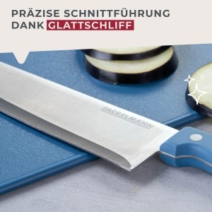 Cutit de Bucatarie Fackelmann 20 cm, Inox, Grip Ergonomic, Culoare Albastra - Img 5