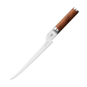 Cutit de filetat Fiskars Norden, 21,1 cm, din otel german, maner din lemn de birch, culoare brown - Img 3