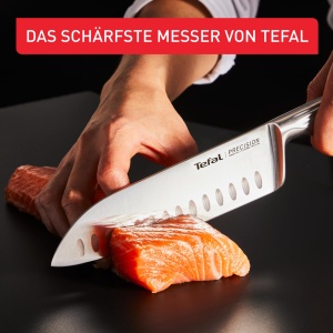 Cutit Santoku Tefal Precision 16.5 cm, Otel German, Design Ergonomic - Img 2