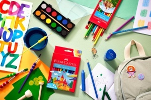Cutiuta cu acuarele Faber-Castell 12 culori cu pensula - Img 4