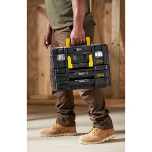 Cutiuta de unelte Stanley FatMax Pro-Stack, 21.5L, cu 2 sertare, organizare flexibila - Img 6