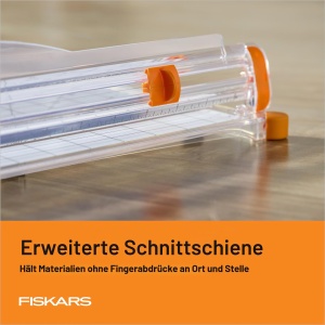 Cutter de hartie Fiskars SureCut Deluxe 30,5 cm, design ergonomic, taiere precisa - Img 5